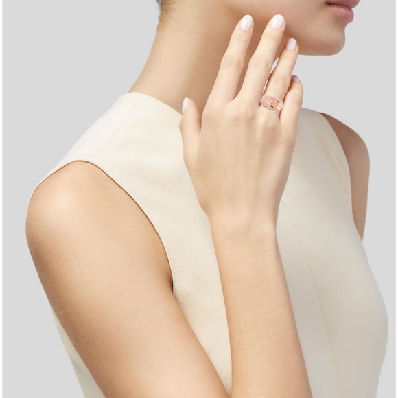 LOUIS VUITTON Pink and Gold Inclusion Dome Ring size 6.5 - Picture 3 of 13